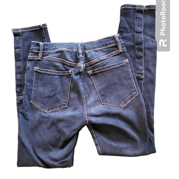 Frame Mid Rise Le Skinny de Jeanne Jeans Button Ankle | Size 27 - Picture 2 of 5